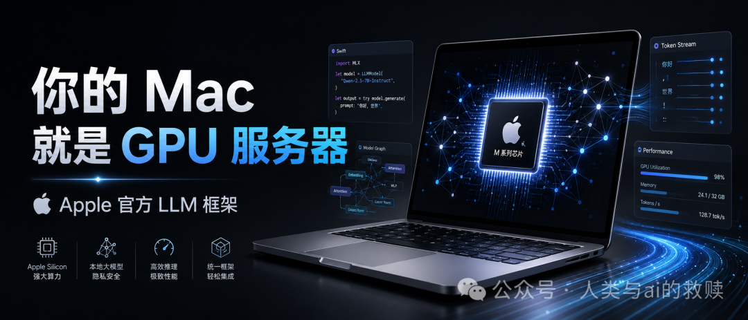 你的 Mac 就是 GPU 服务器——Apple 官方 LLM 框架 mlx-lm 全解析